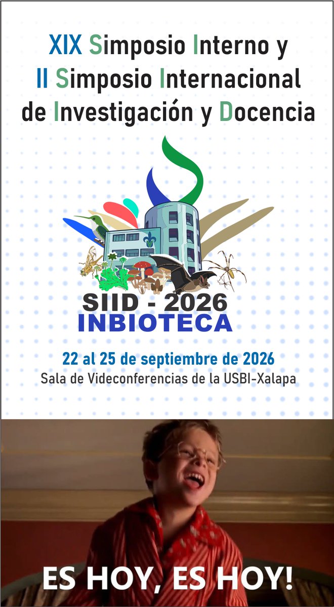 inbioteca's tweet photo. Nos vemos a las 9:00 en la sala de videoconferencias para el inicio del XIX Simposio Interno y II Simposio Internacional de Investigación y Docencia.
¡Los esperamos! https://t.co/ofJOMclTCD
