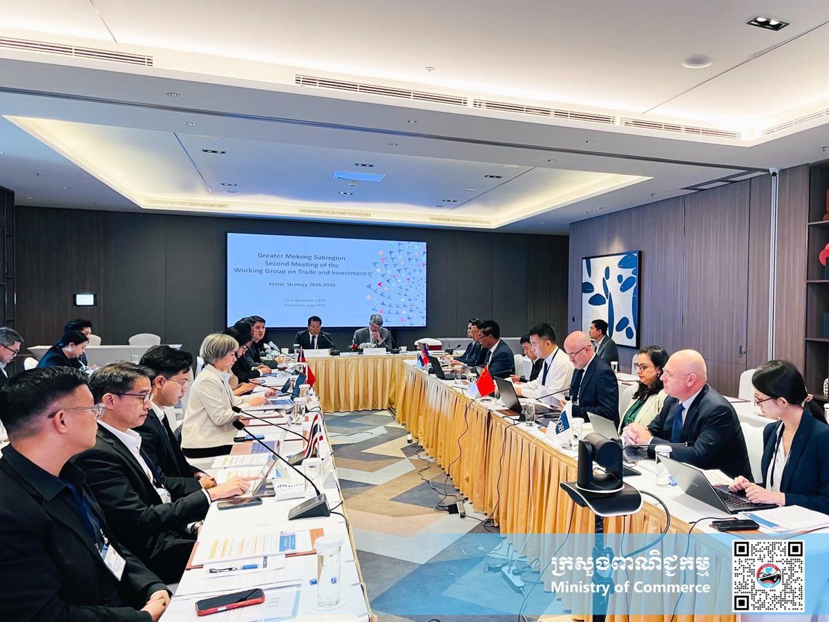 MoCCambodia's tweet photo. His Excellency PENN Sovicheat, Secretary of State of the Ministry of Commerce, Led the Cambodian Delegation to Participate in the Second Meeting of the Working Group on Trade and Investment Under the Greater Mekong Subregion Framework ...
👉 Read More: https://t.co/HIpGa6YfJh https://t.co/xlGvD6hjnf