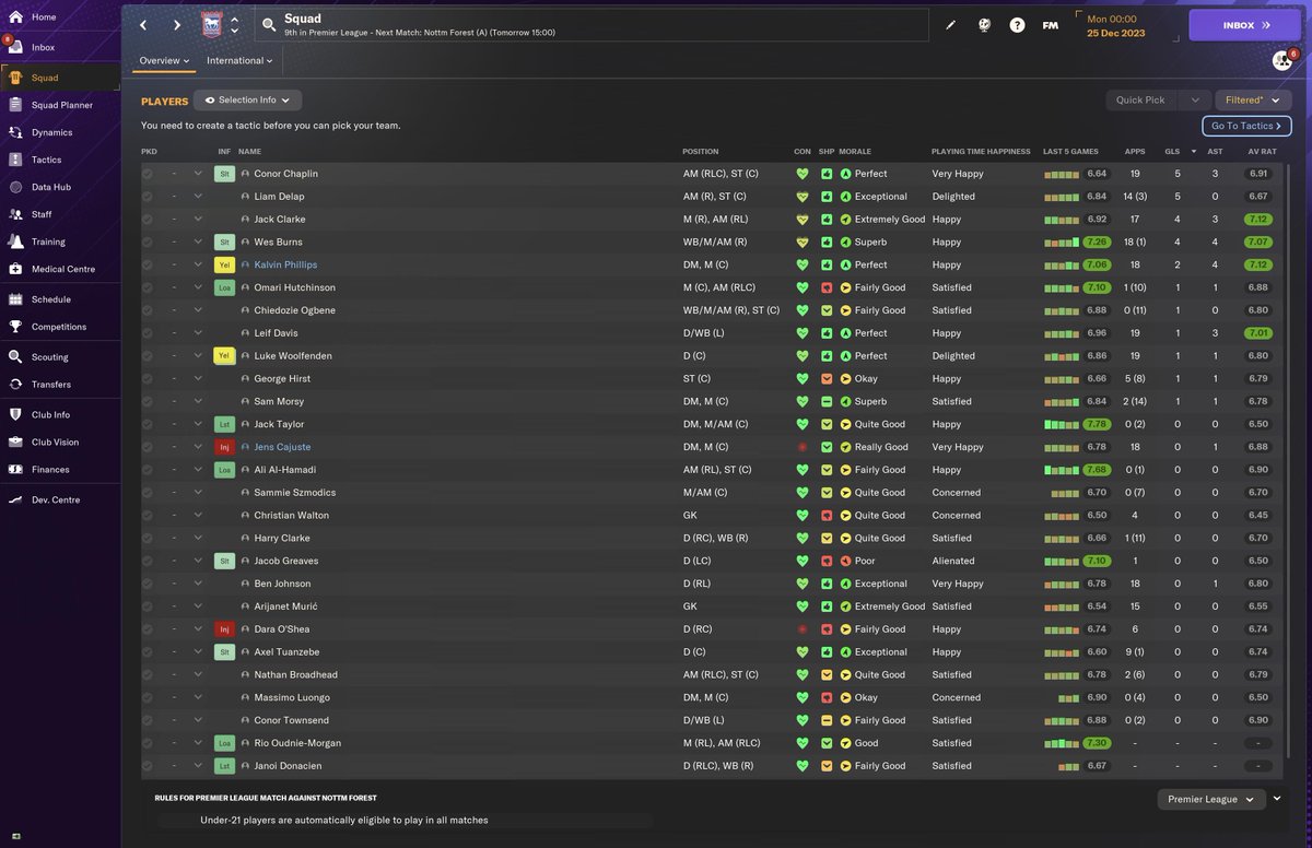 GrumpierFaceMan's tweet photo. @classicJay92 @FootballManager The main thing.... the left tab. 
FM24 (and previous FM's) were easier to navigate using that tab, having it on the top bar isnt for me (like i said before I liked what i liked about FM24 and therefore WONT be buying FM27). #FootballManager27 https://t.co/7cHgKS9SDI