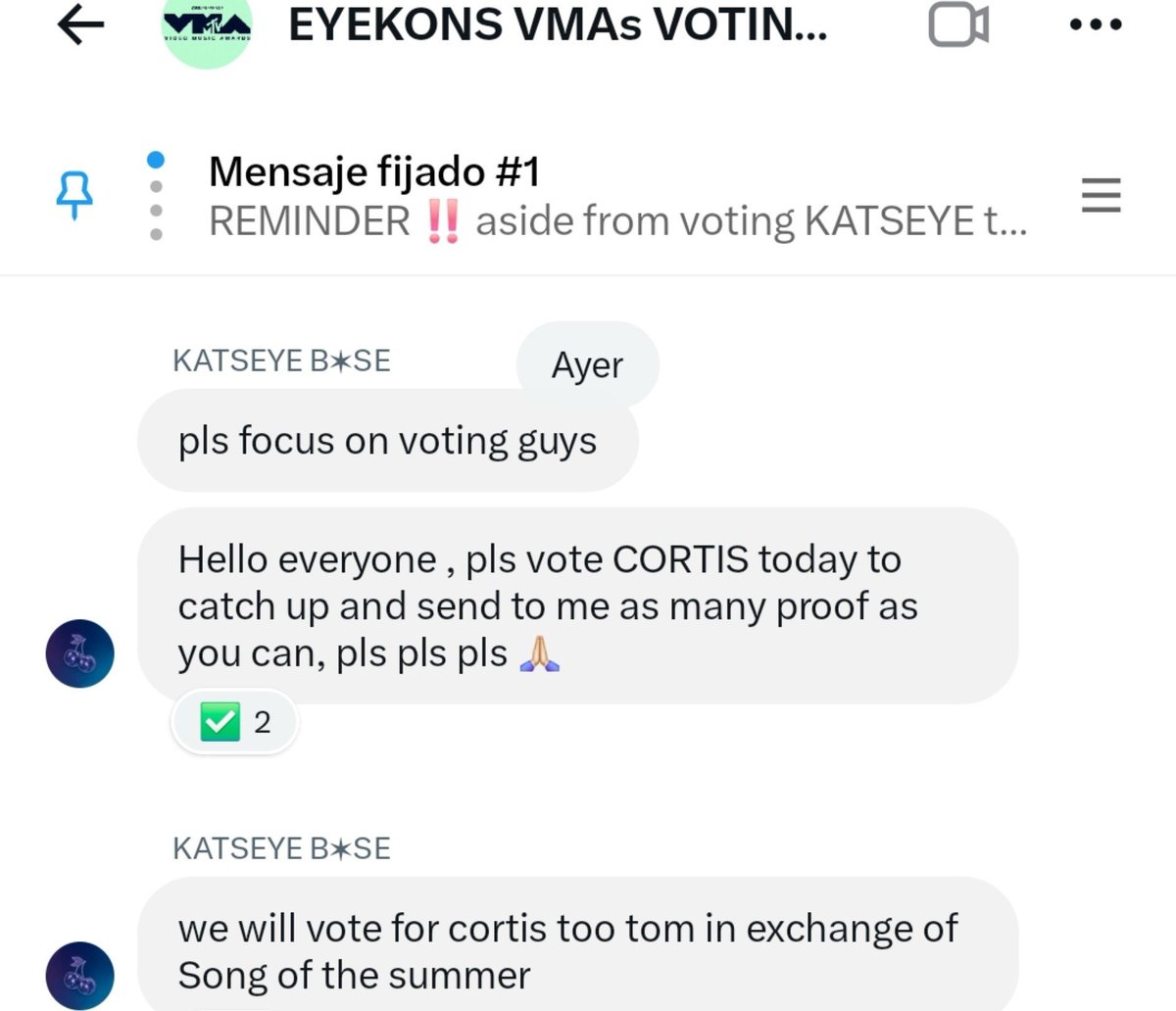 kooktaept's tweet photo. De verdad, chicas. Los stans de Katseye desde ayer han estado diciendo que votarán por CORTIS hoy, y así muchas personas y fandoms más.
 
Las quiero A TODAS enfocadas en BTS, difundiendo por todos lados. Si es necesario pedirle que voten hasta a sus vecinos, háganlo https://t.co/UrgZqYSHKH