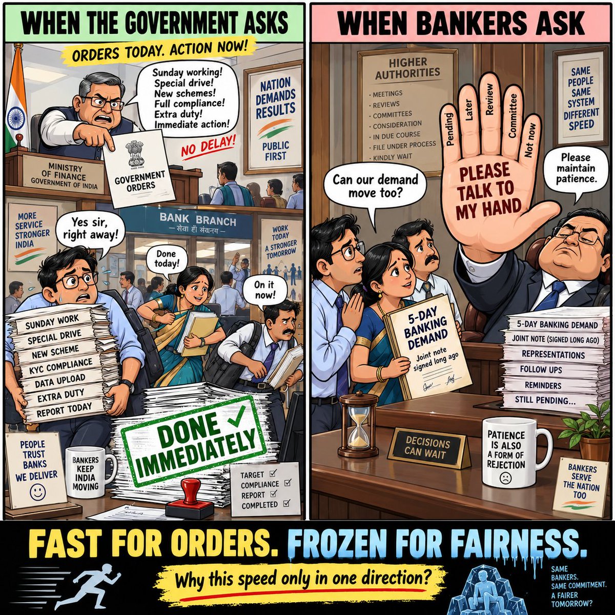 aksh1203's tweet photo. @UFBUPUNE @AIBEAofficial @nsitharaman @nsitharamanoffc @RBI @FinMinIndia @DFS_India #5DaysBanking https://t.co/s8s21J3oWe