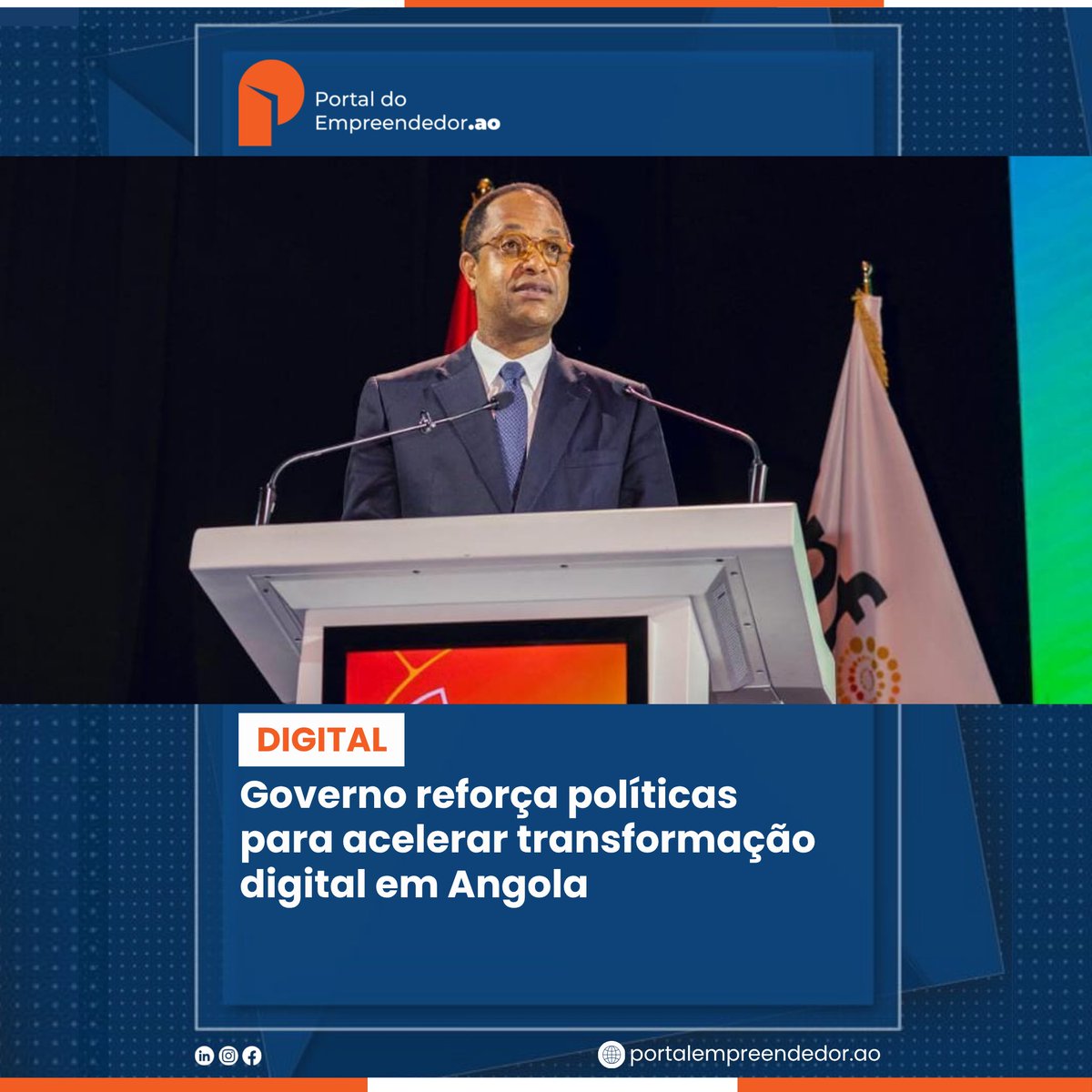 empreenderangol's tweet photo. O Governo angolano está a reforçar políticas e iniciativas destinadas a acelerar a transformação digital, modernizar a Administração Pública e melhorar a prestação de serviços aos cidadãos, afirmou, esta quarta-feira, em Luanda, o secretário de Estado para a Comunicação Social. https://t.co/fnpotjwyri