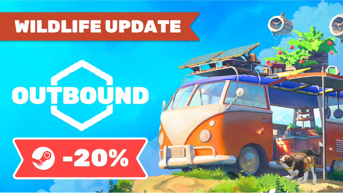 OutboundTheGame's tweet photo. It seems the image from our previous post disappeared mysteriously... so here's another reminder!

Not only is Wildlife Update out... but you can also grab Outbound for 20% off on Steam until 29 September!!   Jump in and grab your cameras, let’s go on a roadtrip! ^^ https://t.co/PJiP6AqTkH