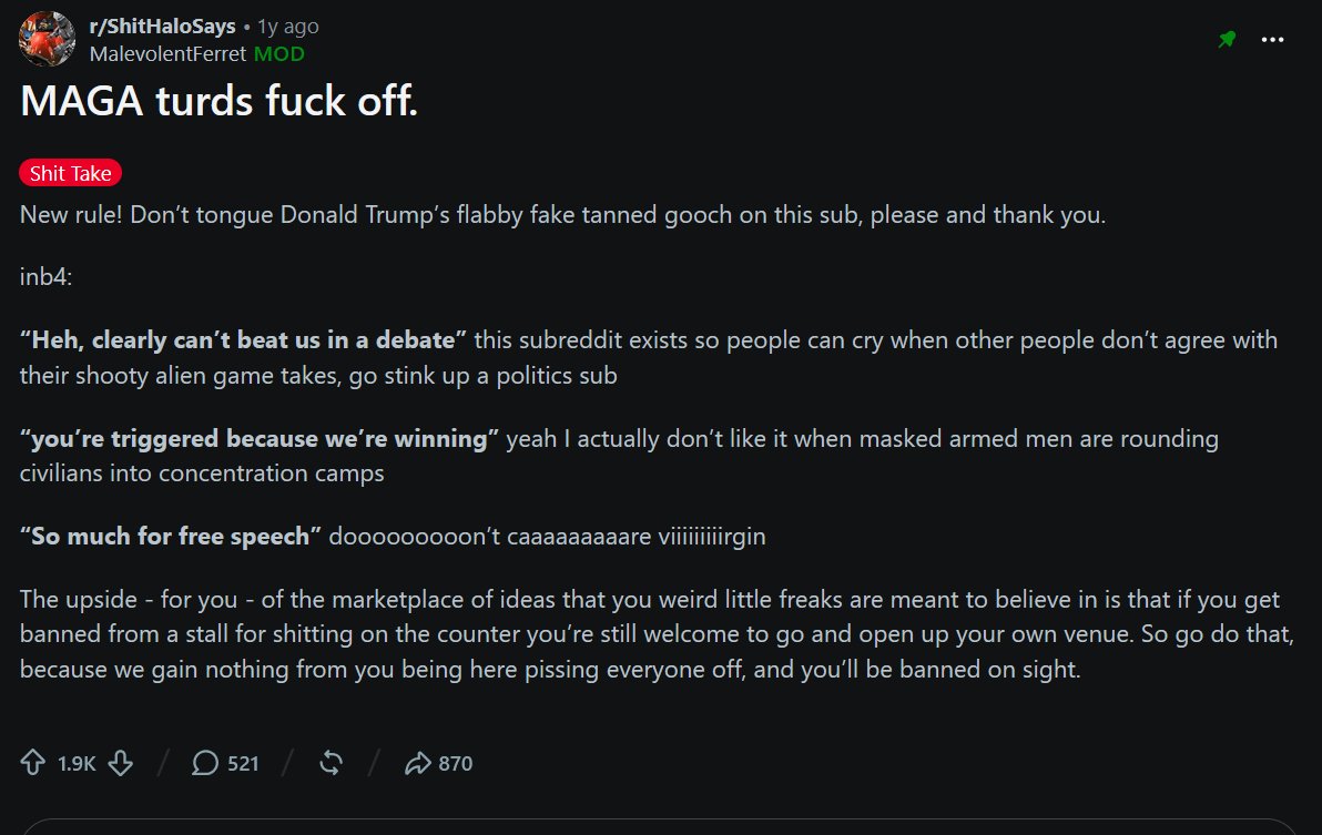 ShitpostRock's tweet photo. Went to check out the subreddit and this was the pinned post LMAOOOO https://t.co/Ks1xcM3ZWP