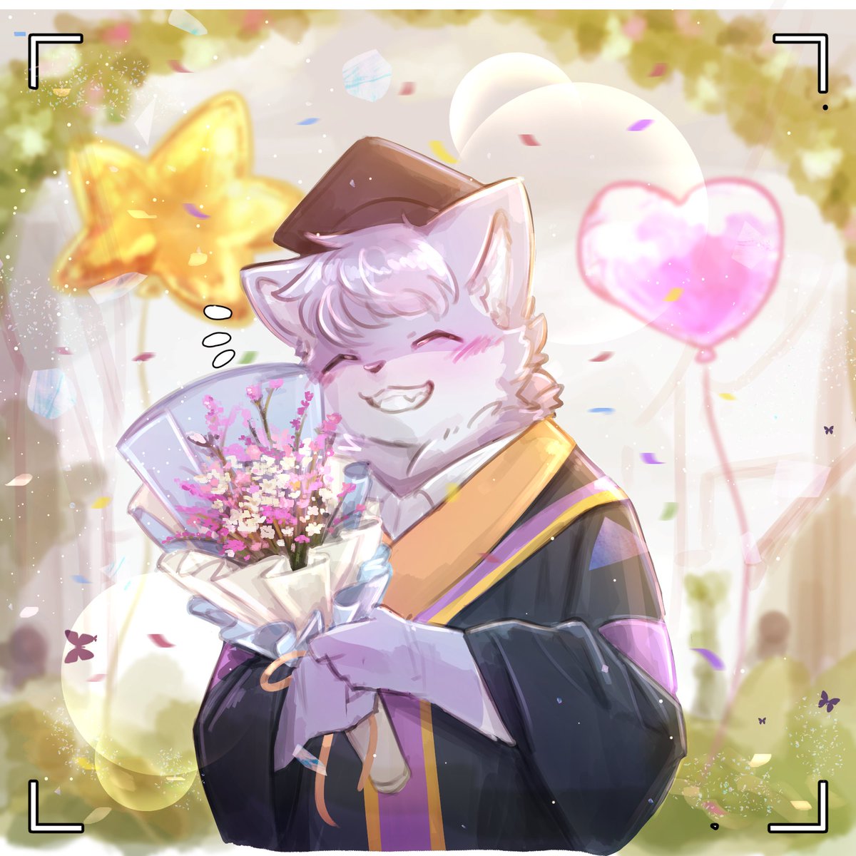 ArthurWolfKimoi's tweet photo. I have graduated 💐🐺🎉 https://t.co/p8VRMxkRd7