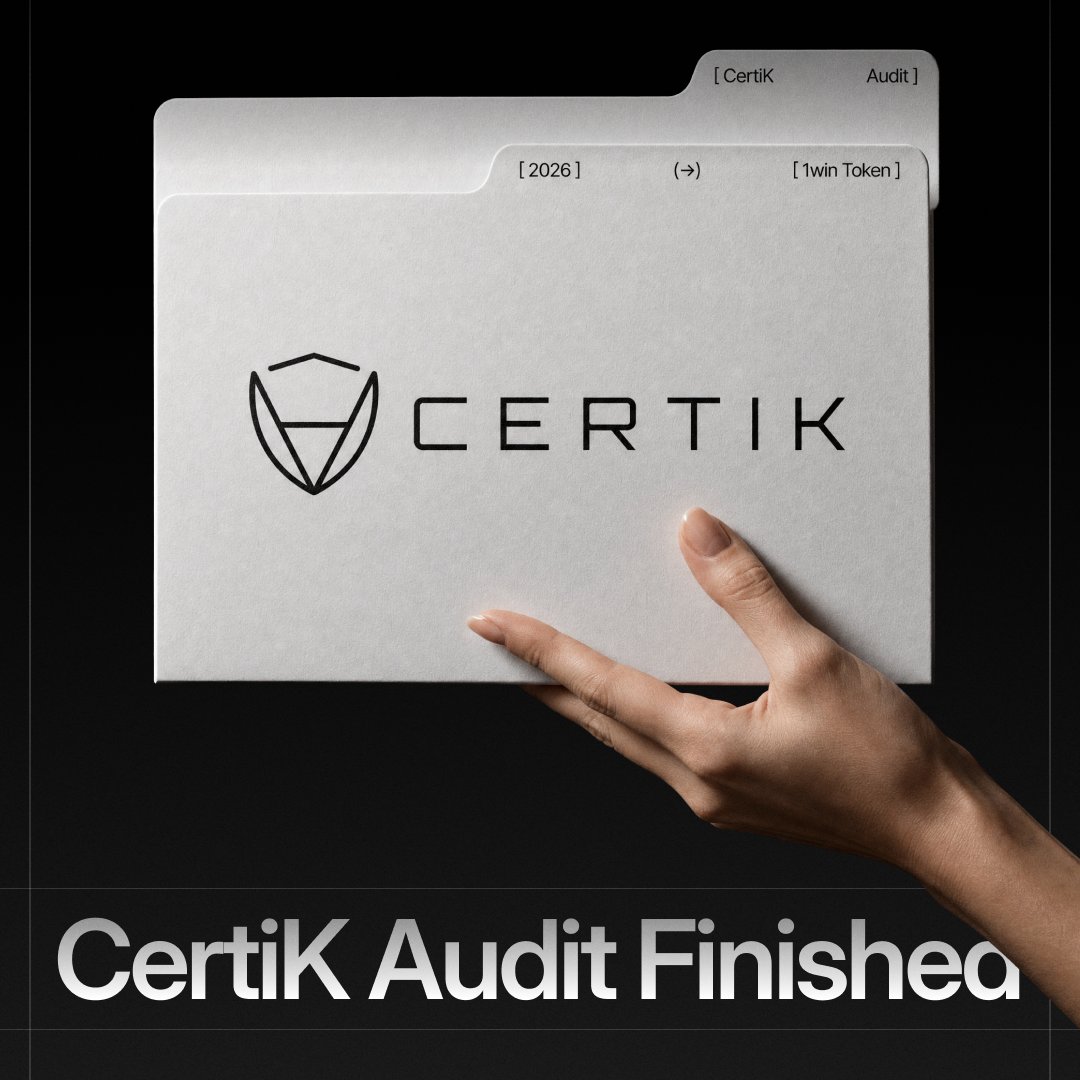 1winToken's tweet photo. We’re at the final stage - the @CertiK audit is complete

1win Token has been officially reviewed and verified for security and transparency

Read the full audit here: https://t.co/Tx8fPhsQCP

Stay tuned - a lot more updates are coming very soon https://t.co/WGOqjsxYjH