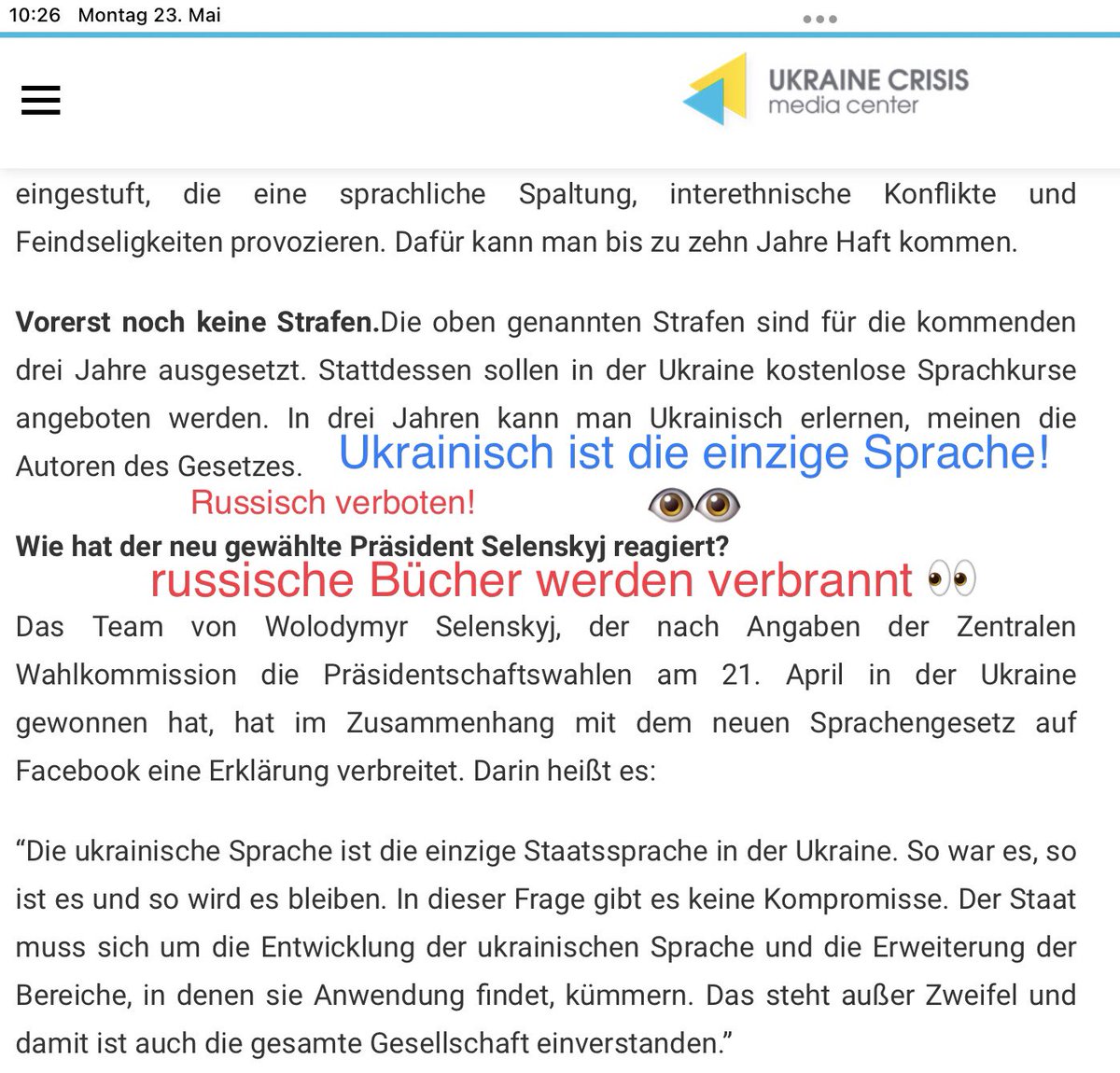 WRadke18312's tweet photo. @StephenMil48 Ja, erhalt die russisch sprechende Bevölkerung gerettet. https://t.co/X8CxCq0qxU