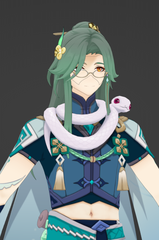 pulchrovore's tweet photo. the new manekin hair on Baizhu, so pretty https://t.co/MymqulUTSJ