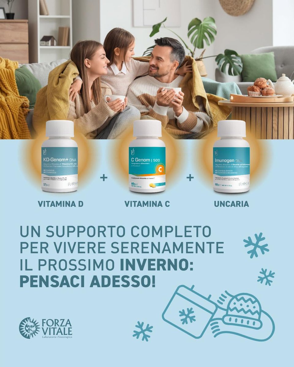 forvit_sas's tweet photo. https://t.co/0uBcufkYEp
KD Genom Glauber Pharma Forza Vitale
https://t.co/NNrnX9s0Wj
C-Genom 500 con Vitamina C e Rosa Canina
https://t.co/USQYEz9Cxd
Imunogen con Uncaria ed Echinacea
#vitaminac #vitaminad #influenza #raffreddore https://t.co/hiibHj4LwV