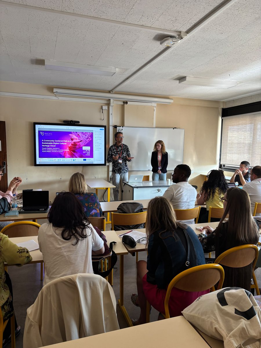 echoes_eu's tweet photo. An infrastructure does not succeed because it is well built. It succeeds because people use it.

Today at the ENCATC Congress in Nice we presented A Community-Centred Path to a Sustainable #CulturalHeritageCloud, with ARIADNE and the University of Antwerp.

#EchoesEccch https://t.co/zBplkGAbxc