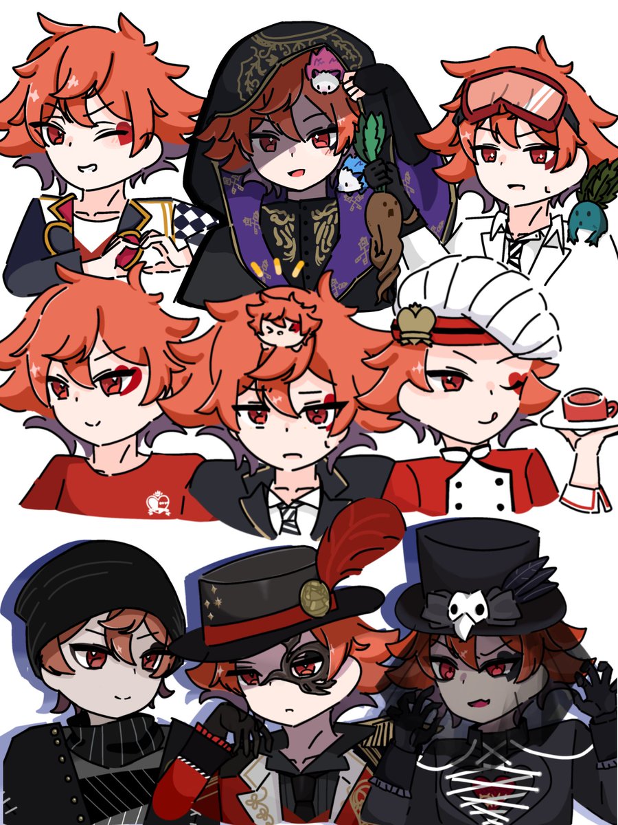 LfGVC8O57p29487's tweet photo. #エー誕までに全衣装描くチャレンジ
描き終わりました🥳 こうして全部並べてみると達成感すごい…！ エースのいろんな姿をたくさん描けて大満足です🥰改めてお誕生日おめでとう〜！！♥🎂 https://t.co/nFiWlCg9Qd