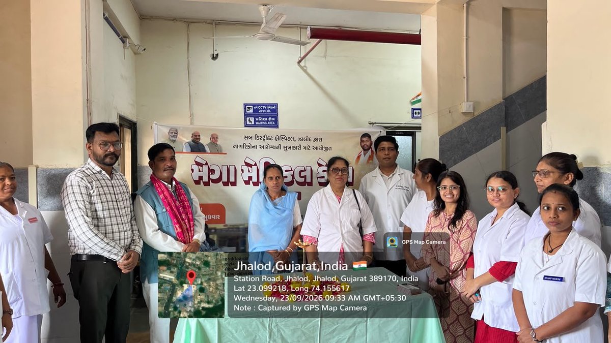 infodahodgog's tweet photo. *દાહોદના ઝાલોદ ખાતે ‘સેવા મેરા યોગદાન’ અંતર્ગત હેલ્થ સ્ક્રીનિંગ કેમ્પ યોજાયો*
*605 જેટલા લાભાર્થીઓએ વિવિધ આરોગ્ય સેવાઓનો લાભ લીધો*
આવ્યા હતા.@PMOIndia @CMOGuj @collectordahod @InfoGujarat #SSADHD https://t.co/SJQTc9AXL6