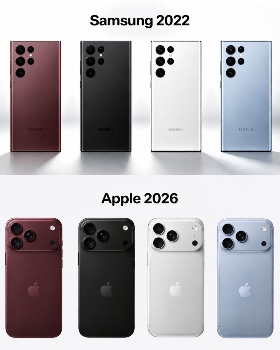 Bhuvan_RJ46's tweet photo. THIS IS CRAZYYYY, how Samsung copied ALL the colors of the iPhone 18 series already in 2022. 😭💀 https://t.co/x3j9kMkfZa