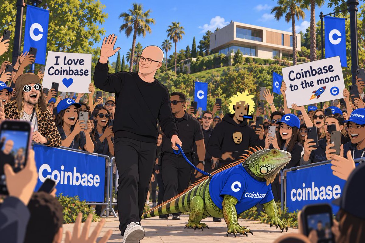 SPIKE_ONBASE's tweet photo. Some people walk their pets. Brian walks Spike. 🦎

Judging by the crowd, Spike is already the main animal on Base. https://t.co/6WG1qrTyxu