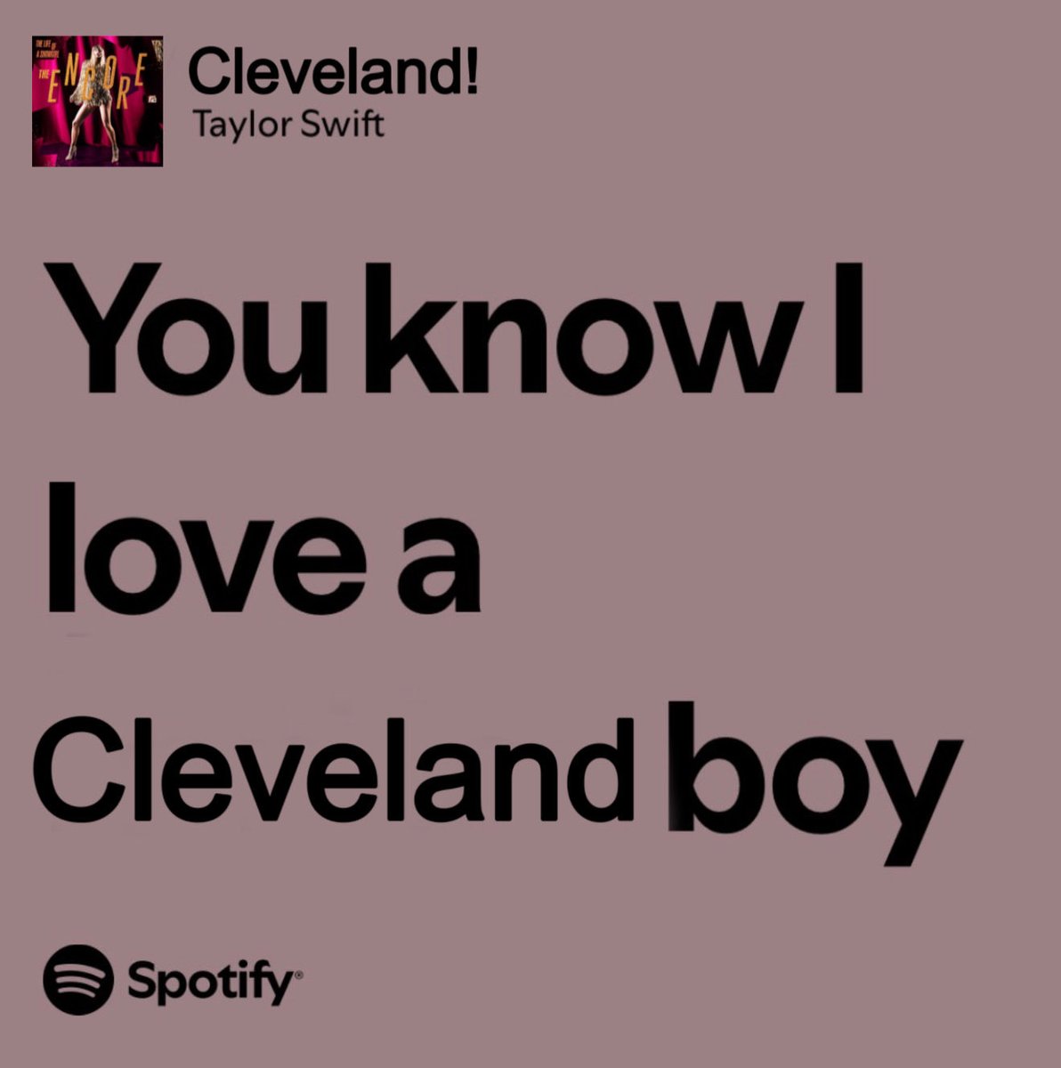 AmericanKaw13's tweet photo. Omfg lyric leak to Cleveland from TLOAS Encore by Taylor Swift!!! https://t.co/4FAKDiJgYY