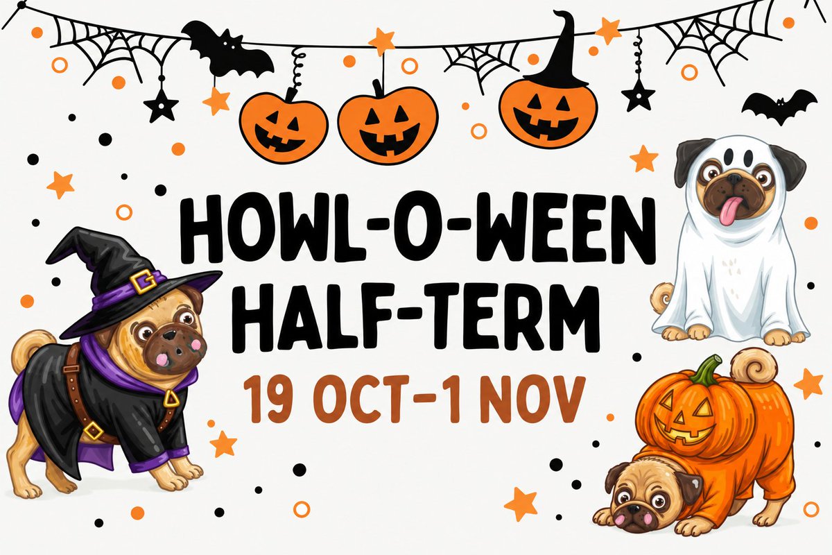 StoweHouse's tweet photo. Half term is creeping up like the ghost of summer holidays past… 👻

Join us for Howl-O-Ween Half Term at Stowe House, 19 Oct–1 Nov.

Follow the mischievous Pug in a Pickle trail, solve the Halloween treasure hunt and create spooky make-and-take crafts to bring home. https://t.co/bVS8nHNG3A