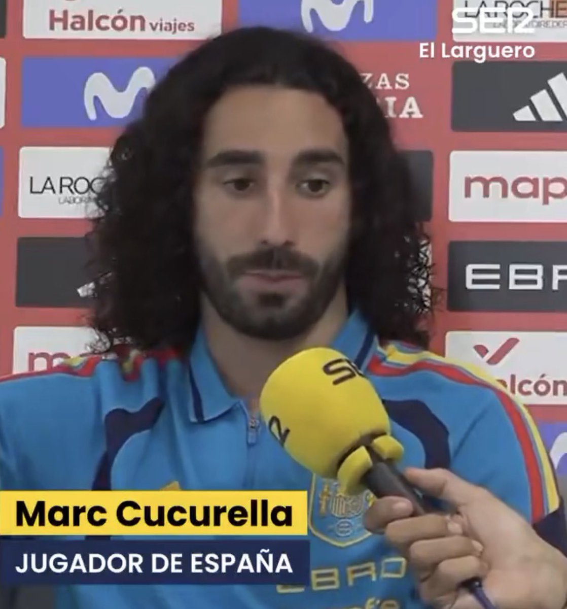 90MinutesHQ's tweet photo. 🚨🗣️ Marc Cucurella: “Between Mbappe and Lamine,  who I want to win the ballon d’or? — I prefer the one who does the most talking on the pitch.” https://t.co/2lEmQSI6YU