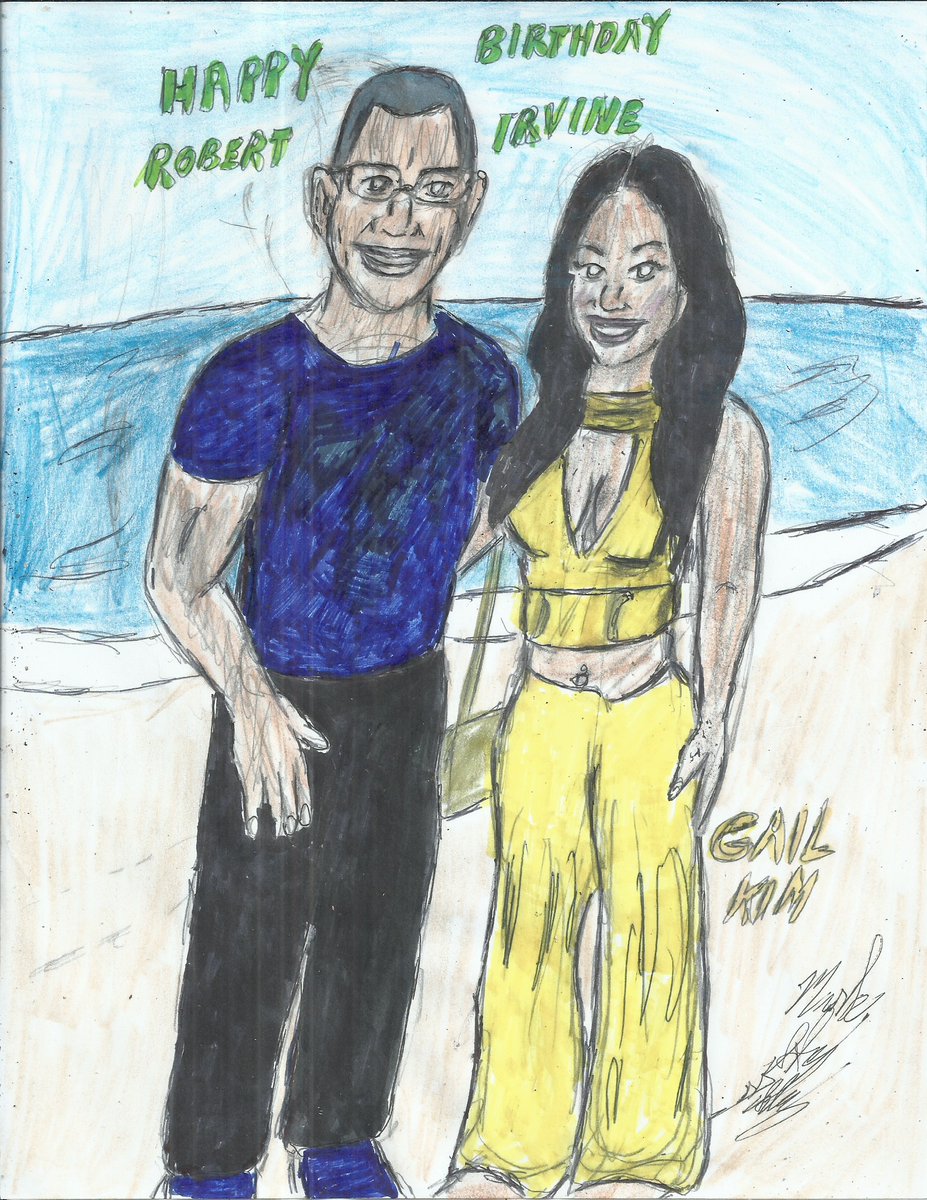 MarkIrby1's tweet photo. Happy Birthday @RobertIrvine Robert Irvine!!!! Have fun on your big day. I hope you like the new birthday portrait I have drew of you & @gailkimITSME Gail Kim. #artwork #tvpersonality #wrestler #actress #gailkim #happybirthdayrobertirivne #birthdayportrait https://t.co/JCd5CLljsz https://t.co/jQGfLd1uWd