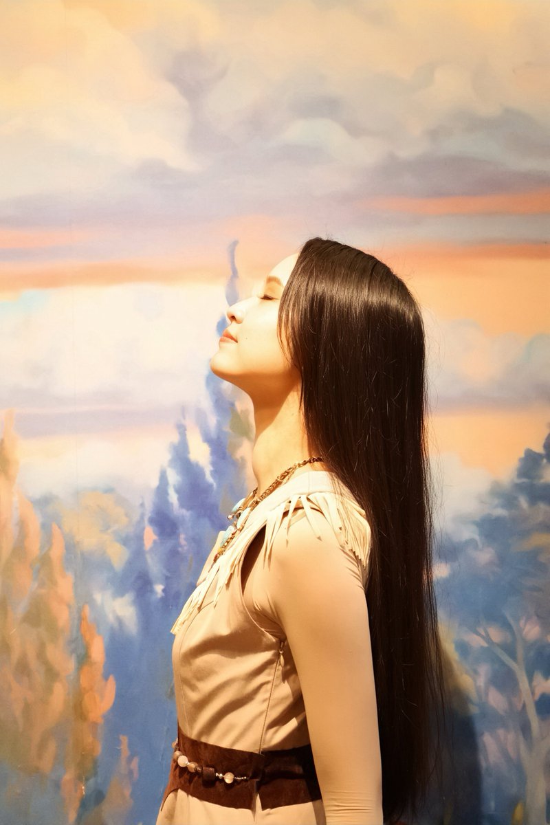 taki_d_land's tweet photo. 念願の地毛でポカホンタス🍂

 *+:｡.｡.｡:+*ﾟ ゜ﾟ *+:｡.｡:

Pocahontas
　Colors of the Wind

｡.｡:+* ﾟ ゜ﾟ *+:｡.｡:+* ﾟ

#Dハロ仮装2026 https://t.co/nnQveueoyi