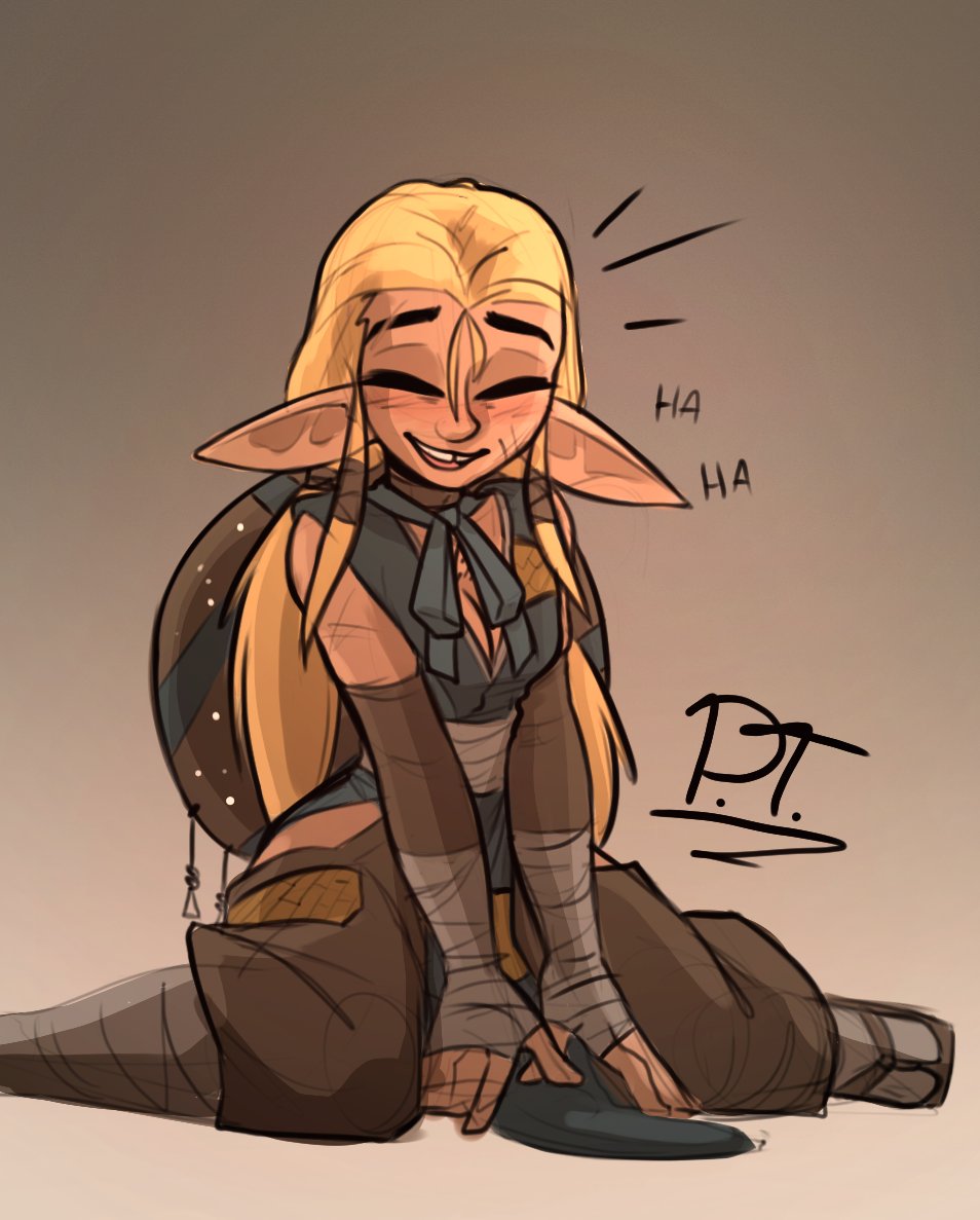 JPT_Arts's tweet photo. quick Farmer Elf doodle https://t.co/nFUp7Kkq3J