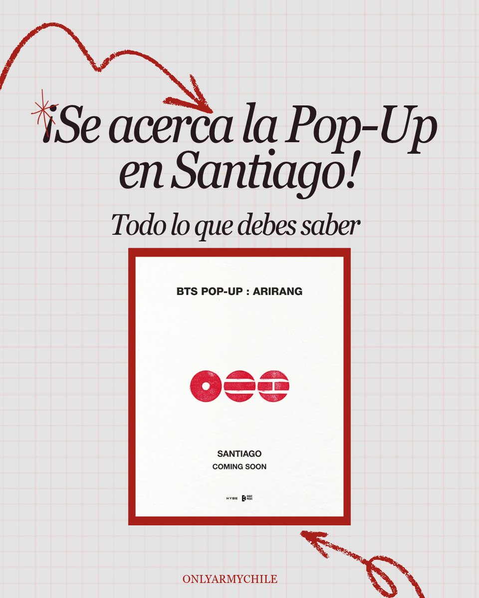 OnlyARMYChile's tweet photo. #BTSinfo | #BTS
Konti Global Latam ha anunciado a través de sus redes sociales la próxima apertura de la Pop-Up en Santiago. A continuación, compartimos toda la información disponible hasta el momento para que puedan prepararse adecuadamente para esta nueva experiencia💜
1/3 https://t.co/SdcvDCAlgw