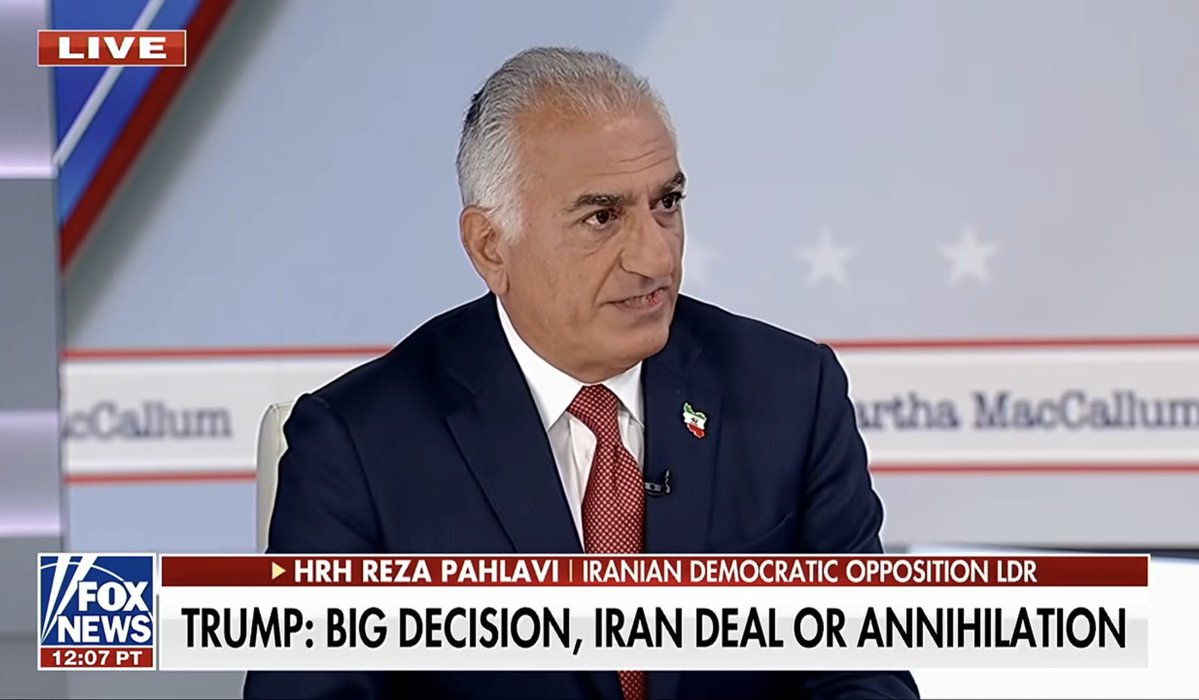 NiohBerg's tweet photo. The Shah of Iran told Fox News this week what everyone has been calling on for months - Arm the Iranian people, and use frozen Iranian funds to do so.

This is a bigger deal than you might think.

He used careful wording like "equipment" rather than "weapons", but he did not refute Fox News when they asked how to arm and train the Iranian people. He clearly stated Iranians are the boots on the ground, and that January massacre proved there must be a change to level the playing field. 

"If there is a will, there is a way".

In other words, the Shah appears to be officially and publicly on board with arming the Iranian people. The reason this matters is because millions of people inside Iran will readily take to the street at his call, as was proven in January. This mobilisation power combined with the means for self defence is a game changer.

Why now? Why did he not say anything earlier?

If I have to guess, my theory is that he didn't want to offer false hope or expectations in the past. But chances are that now, an arming plan is already in motion, and he can speak more openly about it. A lot of his work happens behind the scenes, and it might be coming to fruition now.