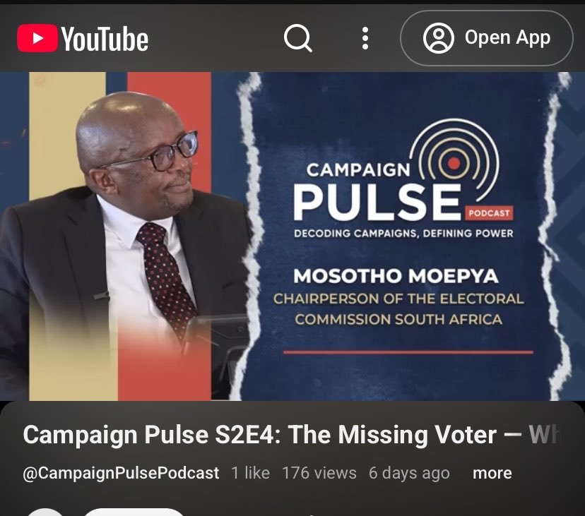 ntombizodwa_45's tweet photo. I’ve always wondered when voters start drifting away during the election cycle. What does the data say about when disengagement tends to happen? @IECSouthAfrica @campaignpulse
#CampaignPlusPodcast #PoliticalCampaigns https://t.co/wrvXMyce3D