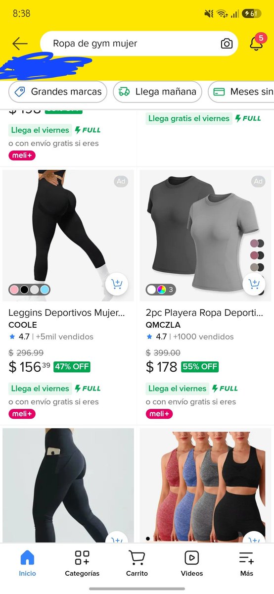 RueKx's tweet photo. @NikitaCruz49 que raro, busqué ropa de gym en mercadi libre y no me sale nada como lo del video. 🤔🤔 https://t.co/aoPpHcCPpb