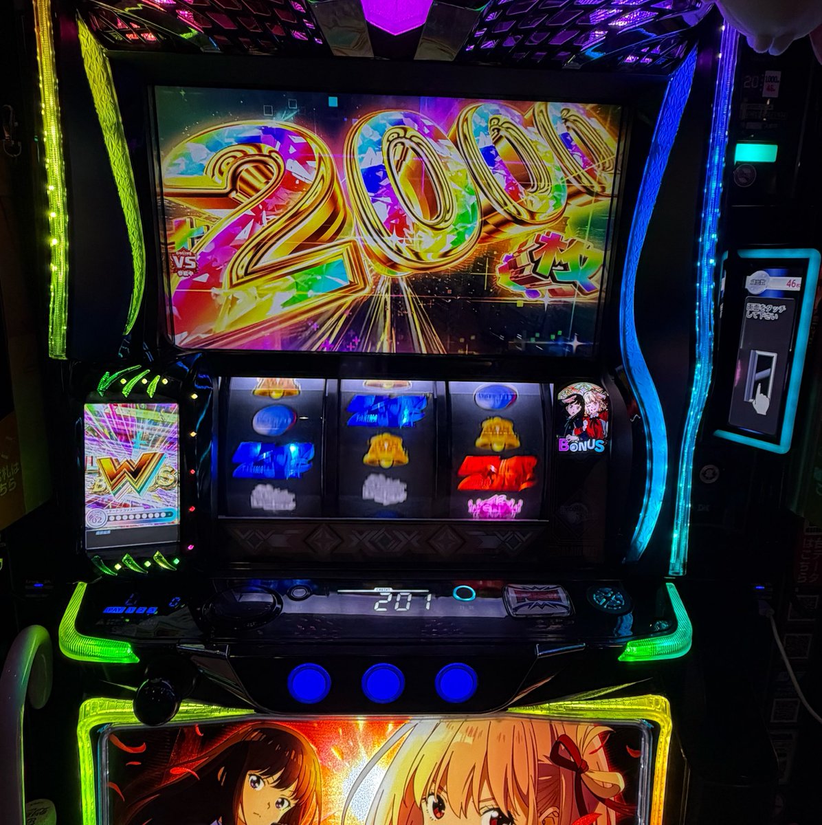 S62H5's tweet photo. 初打ちのリコリコで～！🍒
ノリ打ちで収支はトントンでした⊂(  ᴖ ̫ᴖ)⊃🎶 https://t.co/xbptKwCIJx