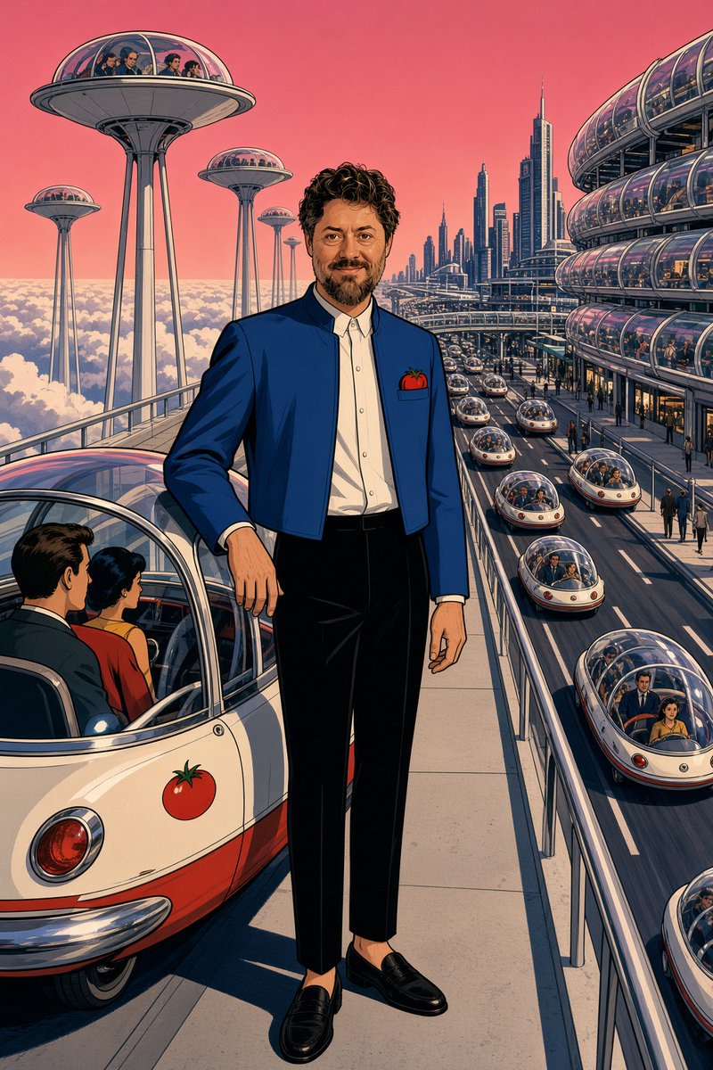 LordFullGamut's tweet photo. 64 years ago today The Jetsons premiered on ABC in color.

Upload your photo. Grok rolls you as a space-age commuter. Same face. Not a lookalike.

#OnThisDay #TheJetsons #PromptShare https://t.co/mc3mtcheGC