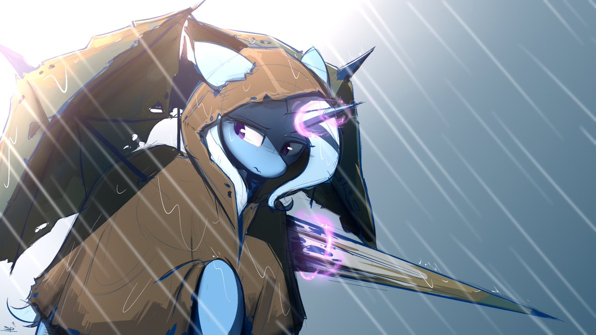 ScribblePotato's tweet photo. Sunshower Trixie https://t.co/kVkOTP3vGJ
