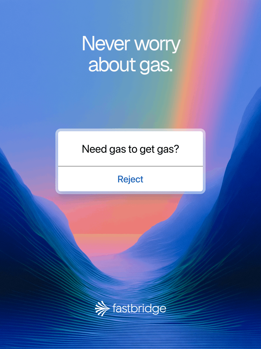 FastBridgeApp's tweet photo. Needing gas to get gas is peak cross-chain nonsense.

Reject the whole loop.

Bridge tokens from multiple chains with FastBridge and pay gas in stables. No native gas tokens needed. https://t.co/k283hjyWMg