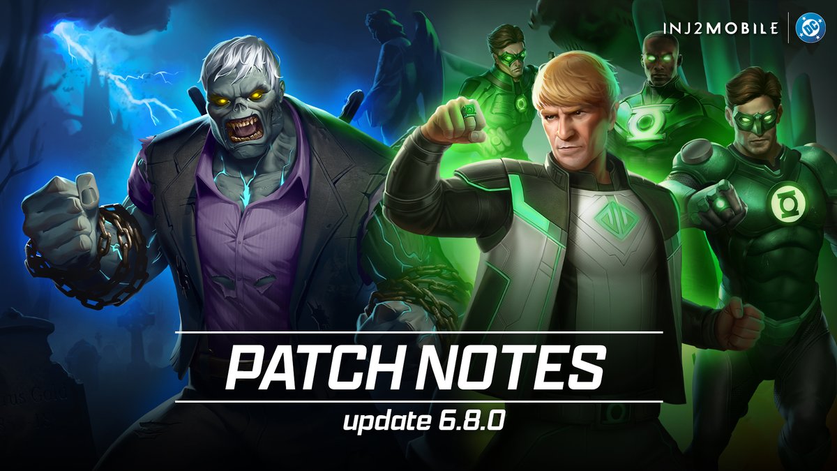 Injustice2Go's tweet photo. Check out Update 6.8 Patch Notes for #Injustice2Mobile before the update officially drops! This update includes TWO new characters, new Injustice Passes, special lanterns events, and more! https://t.co/eyO0aeqXS2 https://t.co/GzEYS06KX3