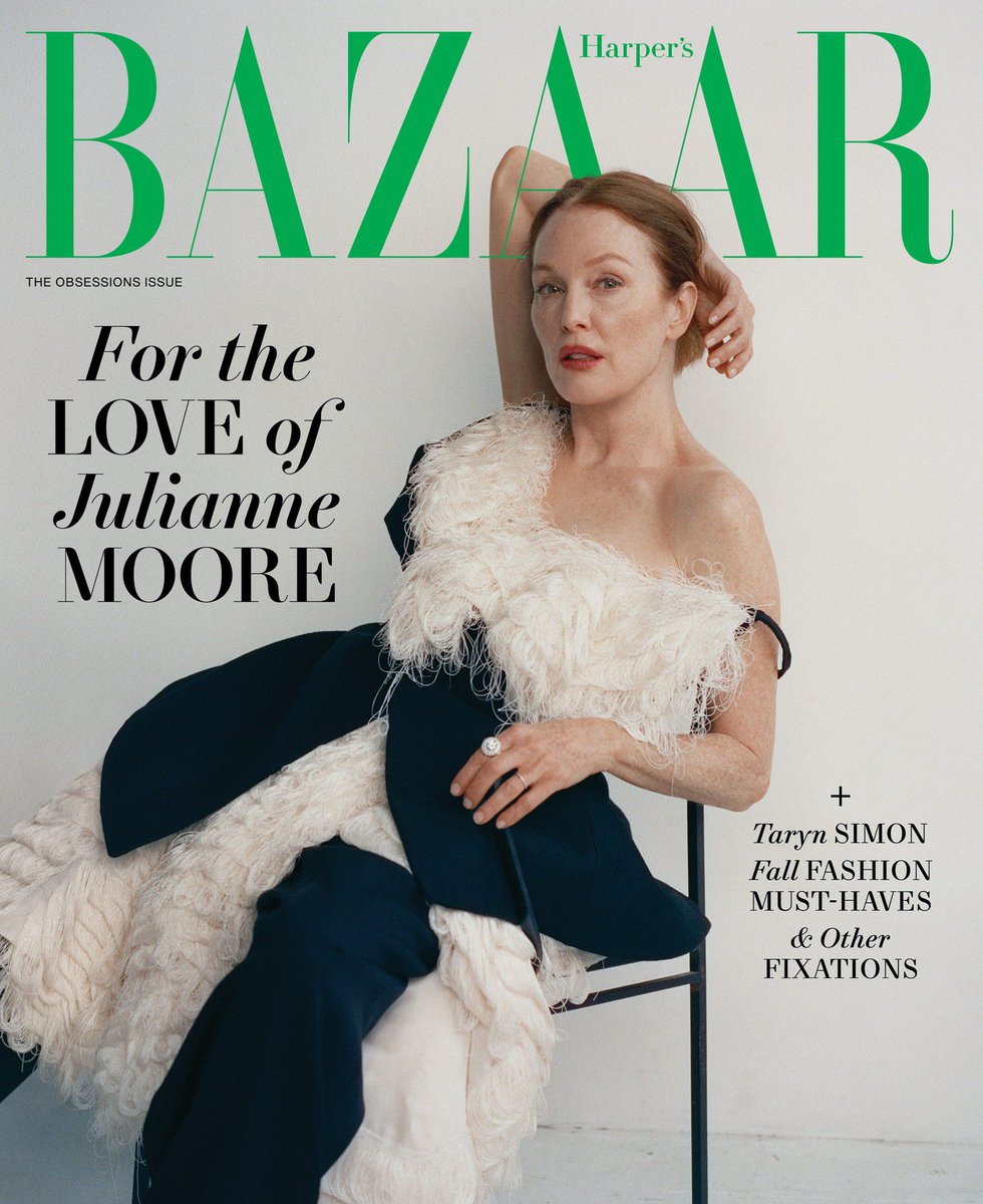 FilmUpdates's tweet photo. Julianne Moore covers the latest issue of Harper’s BAZAAR

📸: Senta Simond https://t.co/SNFUbFdV7i
