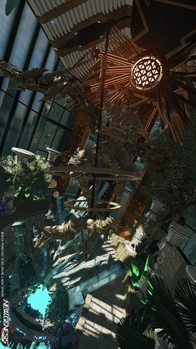 HgzWp6's tweet photo. #PSO2NGS #クリエイティブスペース

怒涛シルバーウィーク 
クリスペ成果👶💦
🎊美術品エリア完成(1/3)㊗️ 

・《石像-女神が騎士を貫く》1番自信作✨️
周辺も自然溢れる感じ…！
上を見上げ、ゆっくり神秘を味わって...🐌

・《石像-人馬の弓兵》
前作った人馬は破壊…🏹🐴💦
ポージングと鎧装飾を追加した人馬石像

・《石像-骸骨の魔道士》
巨大な魔道士が守ってる…って感じで配置
この地を守りし英霊像をイメージ💀🪄︎︎

・《剥製-異形エネミー3体》
百足の戦乙女騎士(百足と騎士合体…🐛)
邪神の幼体(癖画に描かれてそうな魔物👁️)
白き災厄のバレリーナ(☠️の🧑‍🩰)

奥の雰囲気もめちゃくちゃ変えて、雰囲気が最高ｩｯｯｯｯｯな感じになりました🤖✨️

ガチで頑張ったぉ(*•̀ㅂ•́)و✧