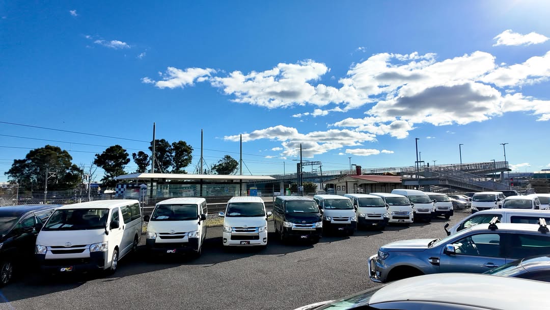 FloSulivanig's tweet photo. Calling all tradies! Looking to grow your fleet or upgrade? Huge range of Toyota Hiace vans in stock at GVI. We can also arrange roof racks, tow bars, and interior fit-outs to suit your business needs. Talk to the team today. https://t.co/NnXg6OSK8q