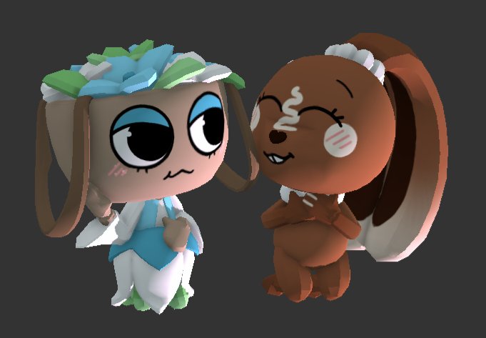 brushasdearest's tweet photo. Second attempt at a render, this time cocoa is here with bassie #chocobasket https://t.co/t9dnTzcVdz
