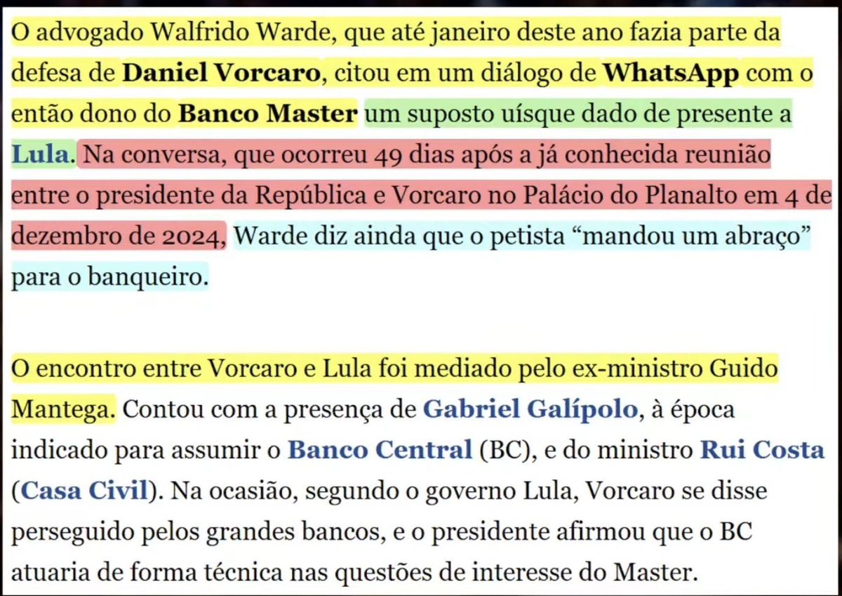 marcelo56186286's tweet photo. E o ICL que gastou uma bala pra fazer uma super produção com Fábio Porchat para colar o Master no Bolsonarismo e, no mesmo dia o Globo mostra com áudios do Advogado do Vorcaro que o MASTER É LULA? https://t.co/4slhqdLHHX