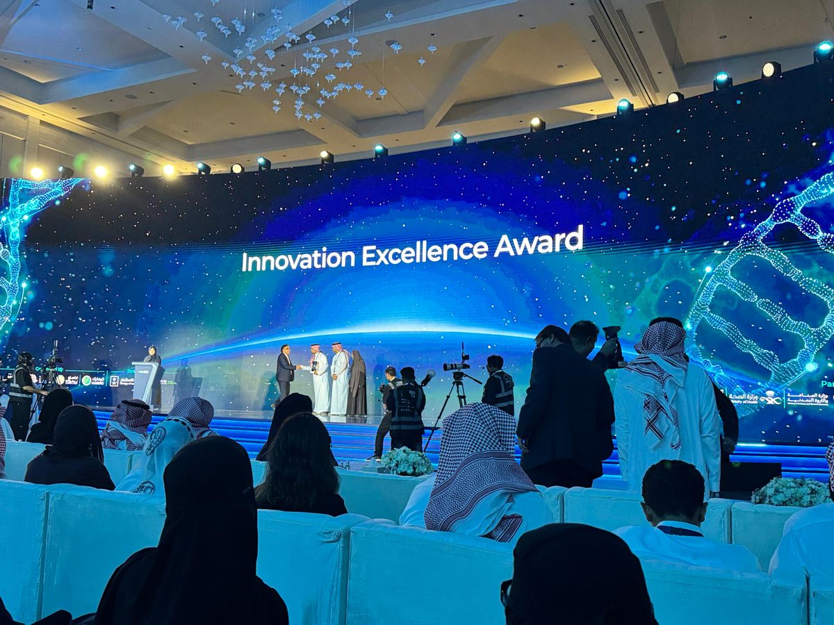 AgemicaCom's tweet photo. Excited to announce that Agemica won the Innovation Excellence Award at RGMBS 2026 in Riyadh!

https://t.co/0QgaCwiWXR

100+ companies applied to the Life Sciences Innovation Forum, 23 companies from 8 countries pitched, and just 5 awards were presented.

Agemica was recognized for our work on next-generation aging and pan-cancer vaccines.

Our ambition: harness AI, immunology and vaccine technology to tackle two of humanity’s biggest challenges: aging and cancer.

Proud of the Agemica team, and excited to build the next stage.