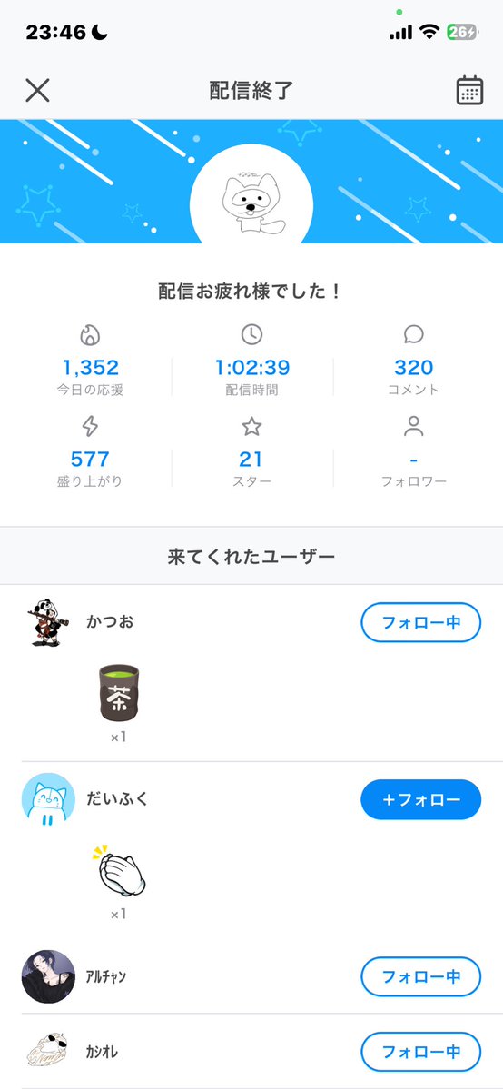 44nana77's tweet photo. 相変わらず下手くそな枠でしたけど1時間お話ありがとうございました‼️
ギフトもありがと😘🫶 https://t.co/sut1UqXRVH