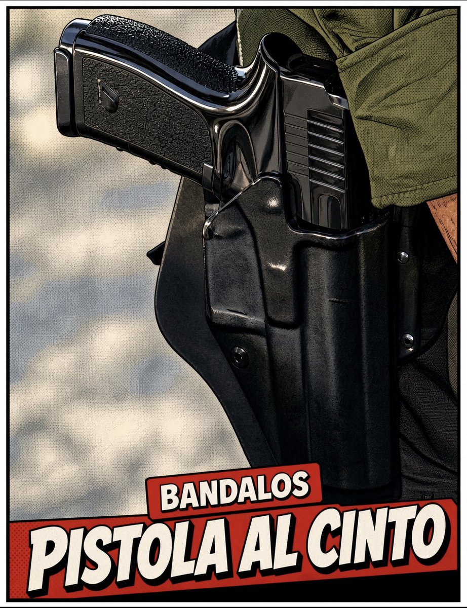 BandalosSC's tweet photo. Pistola cuál’ Traqueto

Un jefe de Estado con pistola al cinto es una patética caricatura de autoridad. Es la clásica pose de matón de pueblo y la estética traqueta”. La ostentación barata de la fuerza bruta para compensar la estrategia  institucional.

Es bajarse del pedestal de la ley para disfrazarse de vaquero de película mala, degradando el ejercicio del poder a un pistolero de cantina. 

Pero quizás eso es lo que quiere Colombia: payasos armados buscando aplausos fáciles. 

#Bandalos