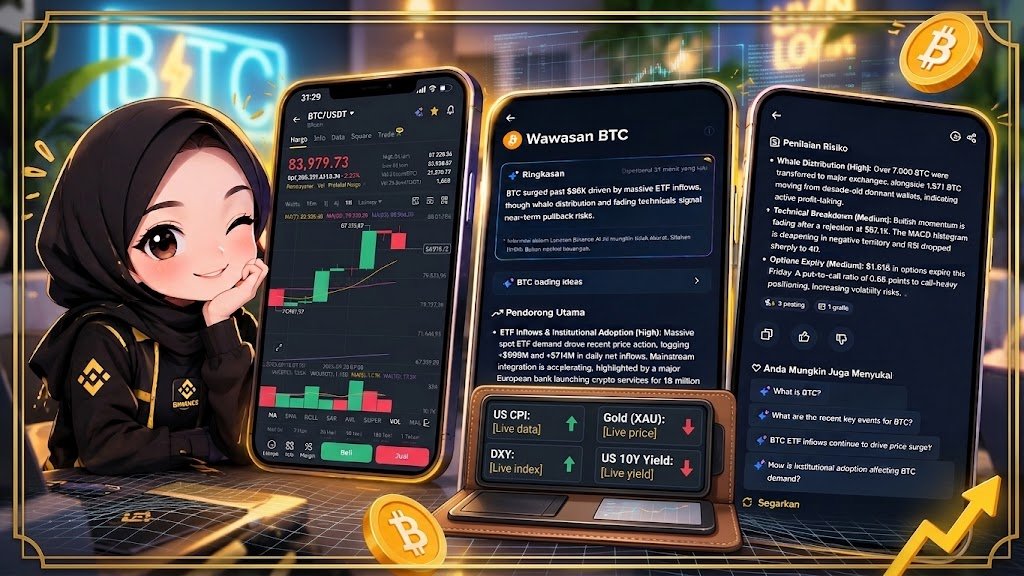ChocoDeMatcha's tweet photo. @binance My trading desk = Binance AI in my pocket⚡

• Macro: ETF inflows pushed $BTC past $86K

• Risk: 7K+ BTC to exchanges, $87.1K rejection, RSI to 40

• Strategy: Skipped FOMO, setting buy limits on key support

One app, an entire research team. #binance https://t.co/EnLIezfcot