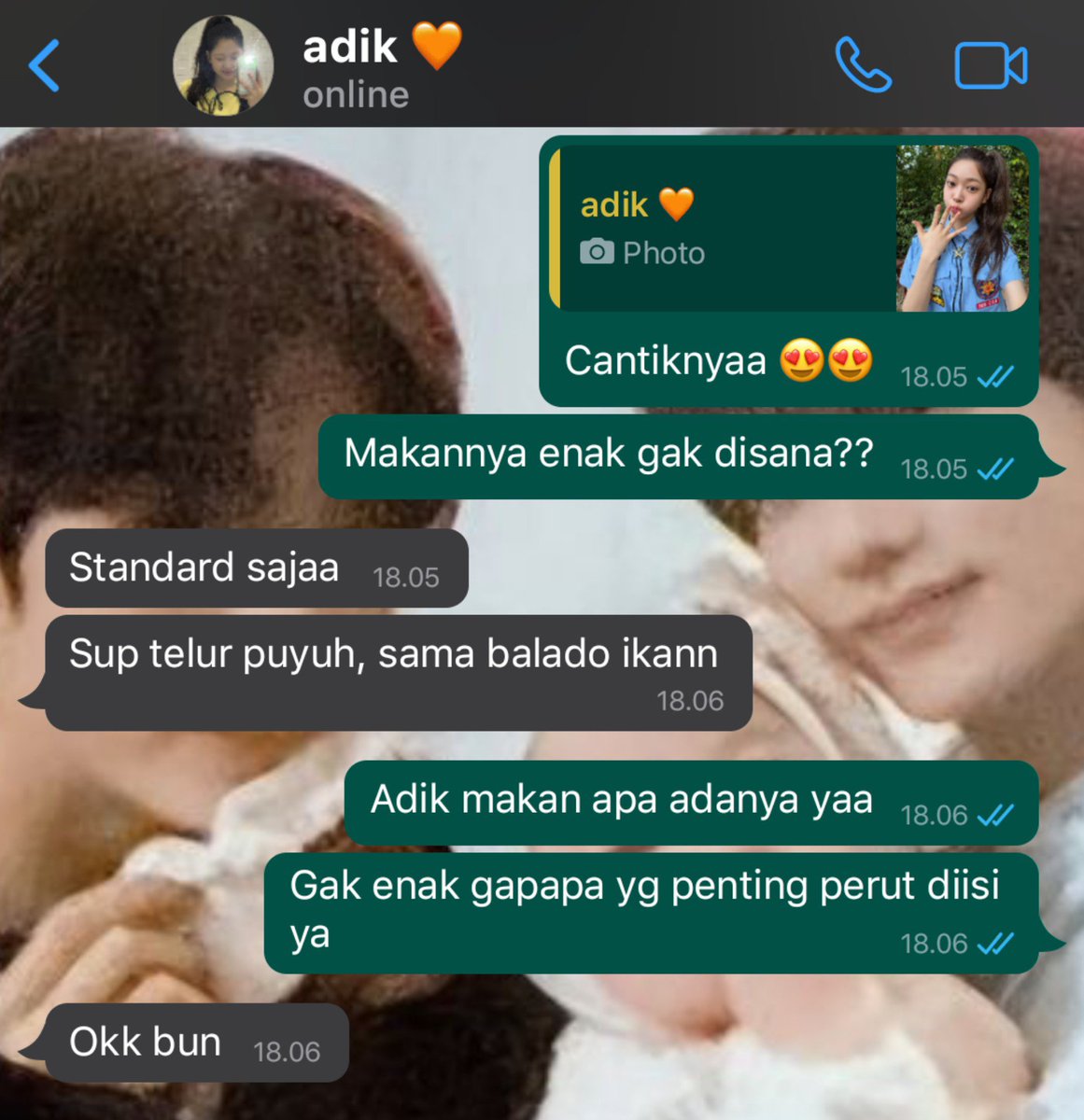 youngjaedepok's tweet photo. #nidjae few tweets au 
Edisi adit jere punya anak gadis 
Meet Adik (jingga) anak semata wayang yayah ibun kita 😆🫶
[ignore time stamps] https://t.co/7v5ny0iFRc
