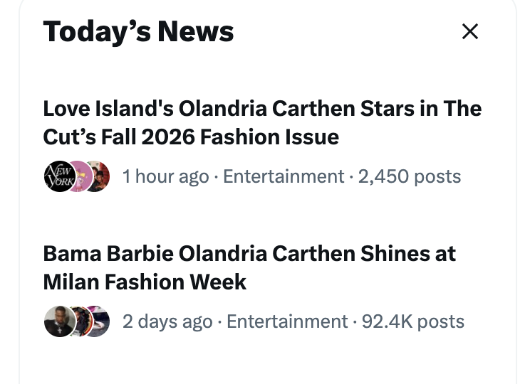 Heyladywhatsup's tweet photo. 🚨Another Quick Update: For #Olandria Quick Motivation for Us…To Keep Going..She is Currently Attending Milan Fashion Week, Wearing OFF-WHITE a 2nd Year…Trending for the last Several days Straight.. Hit #1, Over 92K Post About it and Counting ..And Did I Mention A Mag Feature By The Cut…That Dropped Today.. While She Is At Milan Fashion Week… Like Iconic… Let’s Keep Going!!!

OLANDRIA OFF-WHITE 10x10
#OlandriaxOffWhite #10x10
#Olandria