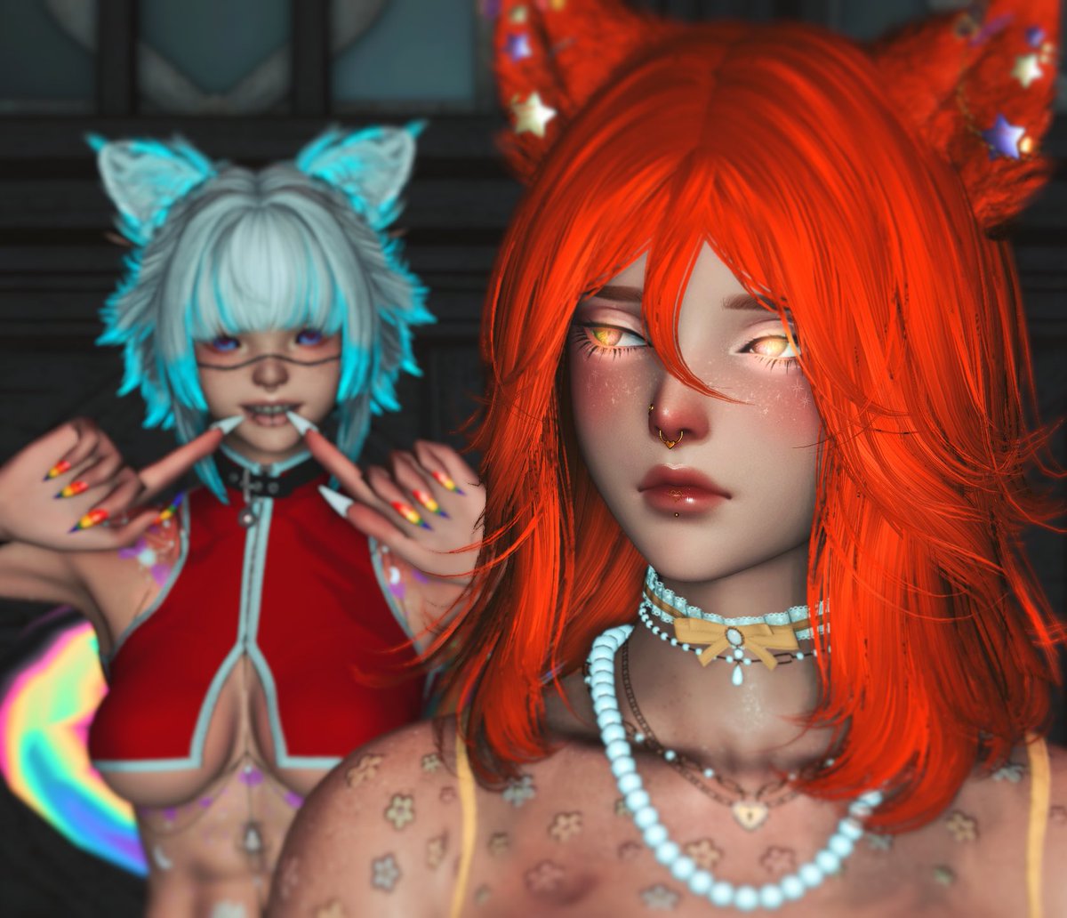 th3bigohhh's tweet photo. She exists to annoy me. But I love her lol #ffxiv #gpose #ffxivgpose https://t.co/YK2D7uzLop