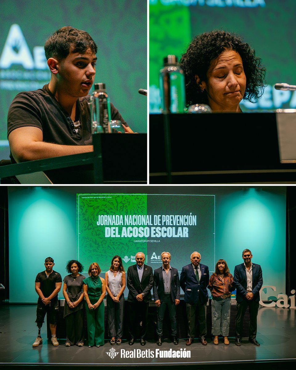 RBetisFundacion's tweet photo. El @RealBetis  y la AEPAE abordan los nuevos retos en la prevención y lucha contra el acoso escolar 💚

¡Comenzamos el proyecto 'Verde esperanza' junto a la Asociación Española para la prevención del Acoso Escolar! 🔛 Hemos celebrado una jornada que ha reunido a expertos y diferentes agentes vinculados al ámbito educativo, social y deportivo 😊

¡Gracias por acompañarnos! 🙌

➡️ https://t.co/7EVT5pqbhX