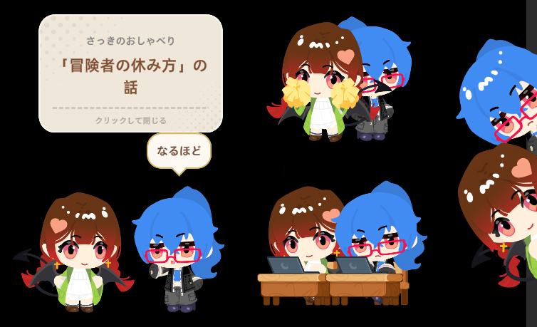 2401_2045's tweet photo. キャラ屋っていうデスクトップペットアプリが話題らしいのでカドワの連中を突っ込んでみた
ムフフ…かわいいのん
https://t.co/WbwKGW4LFs https://t.co/KVNunhrxTh