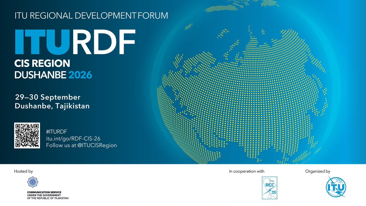 ITUDevelopment's tweet photo. We are counting down to #ITURDF for CIS!

We look forward to a rich exchange of perspectives across the CIS region on advancing universal, meaningful, and affordable connectivity to shape an inclusive and sustainable digital future.

See what's planned 👉 https://t.co/Gxf9g1Ihdc https://t.co/AypywoxeBL