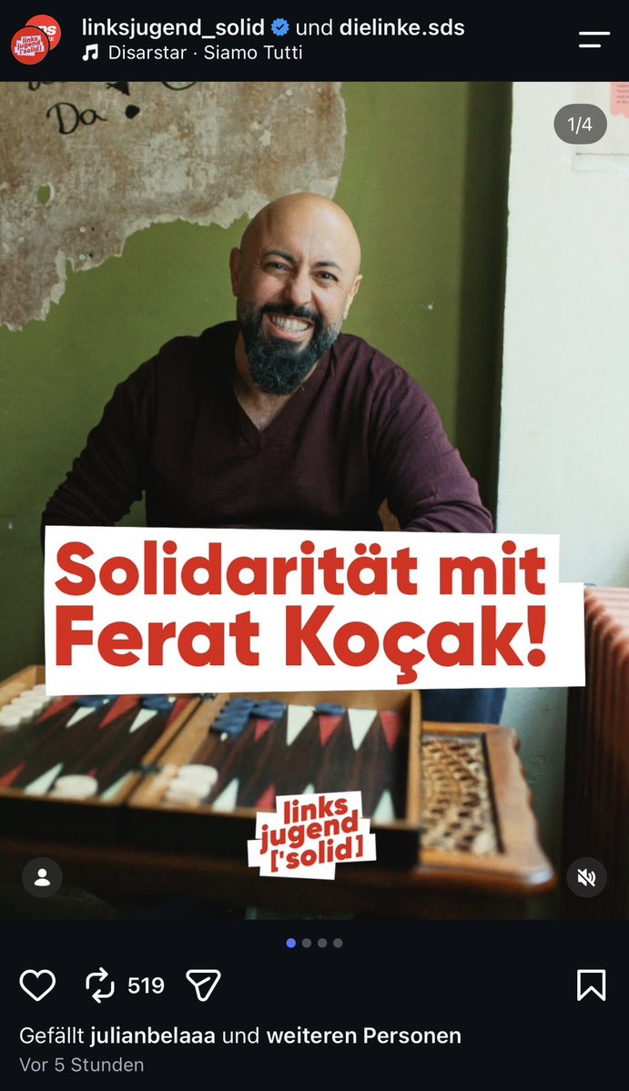 NilsAhrDE's tweet photo. Die Jugendorganisation der Linken „Solid“ meldet sich bei Instagram zum Fall Koçak zu Wort und beklagt: 

Eine „rassistische Hetzkampagne“, sowie einen „letzten kläglichen Versuch die aktuellen Eigentumsverhältnisse zu verteidigen“

Zu Issa Rammo und Ibrahim Ibrahim kein Wort. https://t.co/od1CLM0WvG