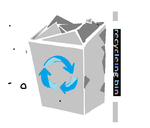 jaeden_coello's tweet photo. recycleing bin (20206) digital ms paint https://t.co/qPFSXys3we